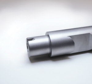 Up close photo of a stainless steel V-Notch