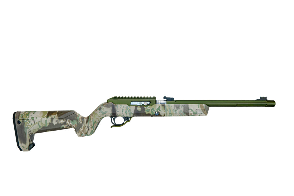 Product image of the MATTE OLIVE DRAB X-RING VR® TAKEDOWN RIFLE / BACKPACKER STOCK / KRYPTEK® OBSKURA TRANSITIONAL™