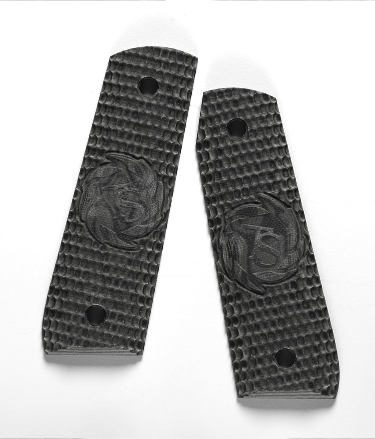 Front facing product view of the Black G10 Grips for Ruger® Mark III™ 22/45™.