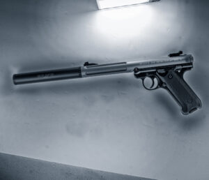 Cinematic image of the PAC-LITE & AXIOM Suppressor.