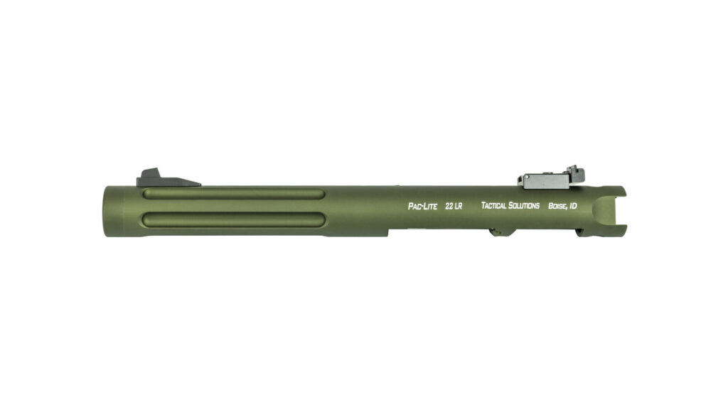 Left side product image of the MATTE OLIVE DRAB PAC-LITE 6” BARREL - FLUTED