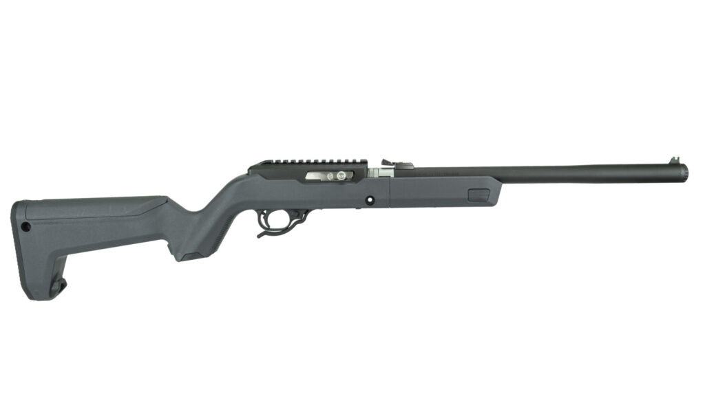Product image of the MATTE BLACK INTEGRALLY SUPPRESSED X-RING TAKEDOWN RIFLE / HUNTER STOCK / STEALTH GRAY