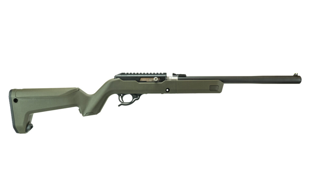 Product image of the MATTE BLACK INTEGRALLY SUPPRESSED X-RING TAKEDOWN RIFLE / HUNTER STOCK / OD