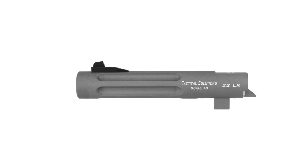Product image of the left side of the 5.5" Threaded & Fluted TRAIL-LITE™ Barrel Upgrade for Buck Mark® Pistols.