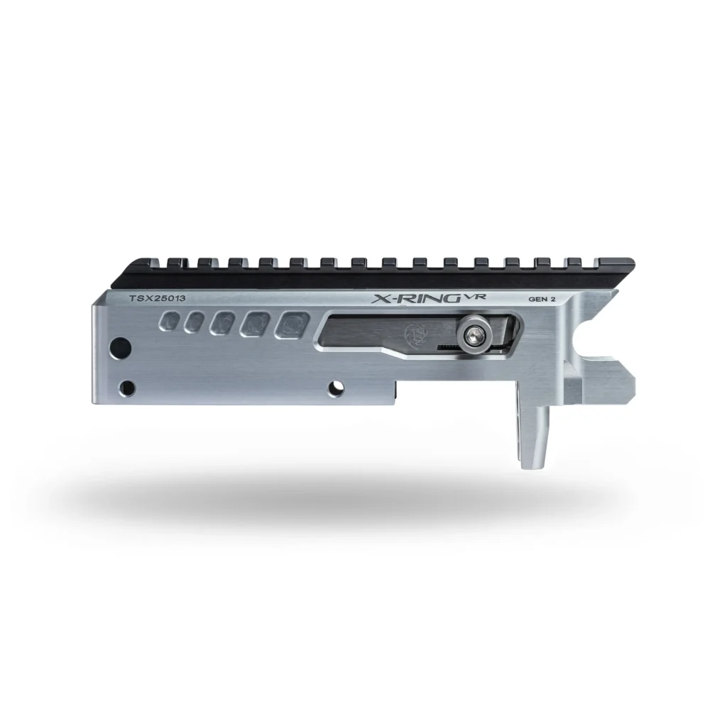 Product image of the 0 MOA short pic rail. on gen 2 x-ring vr receiver.